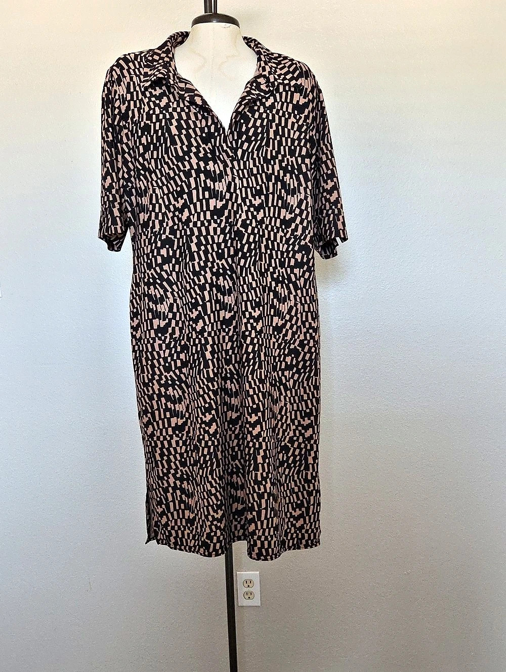 Geometric Midi Dress-Size XL